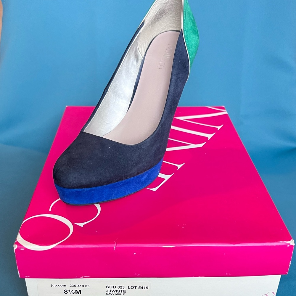 INC International Concepts Blue and Green Heels